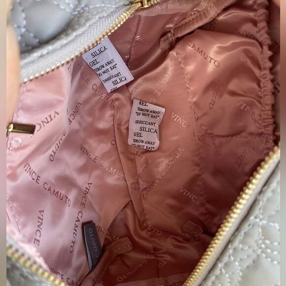 Vince Camuto Quilted Makeup Toiletries Travel Bag - Picture 3 of 10